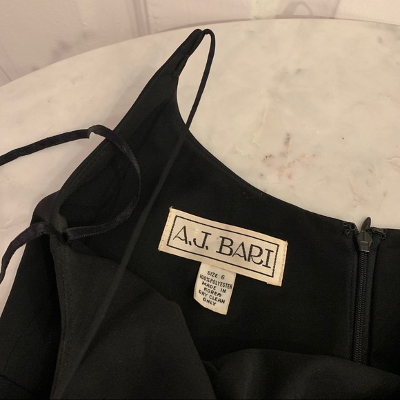 Black Spaghetti Strap Cocktail Georgette Dress - Picture 6 of 9